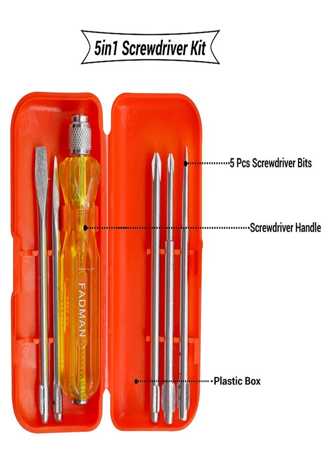Fadman 5-Pieces Screwdriver Kit Combination For Multipurpose Application (Pack of 5) - Image 2